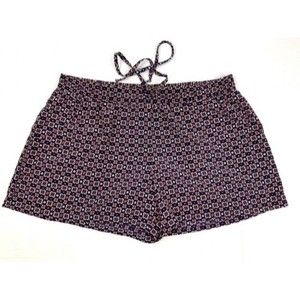 BEBOP Shorts Womens Sz XL Geometric Lightweight Lounge Elastic Waist Drawstring